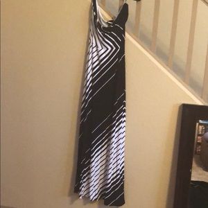 WHBM Strapless Black and White Dress Size Large